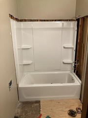 Bathroom Tub Left Panel Installed